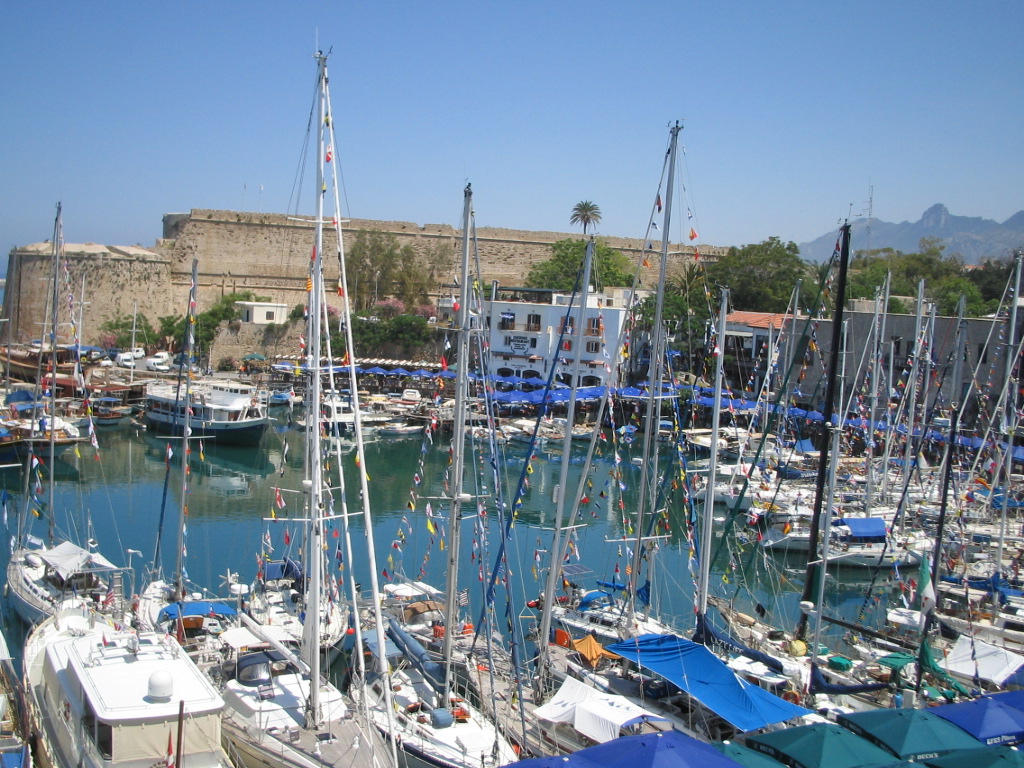 Kyrenia Harbour during a past yacht rally