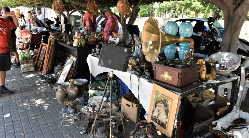 The sound system pounded out: “I Can’t Stand the Rain.” You couldn’t have picked a less suitable song as the North Cyprus Vintage & Antique Market got underway.