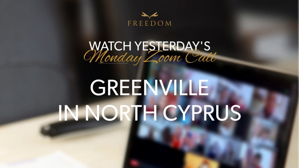 Watch yesterdays Monday zoom call Greenville project in North Cyprus